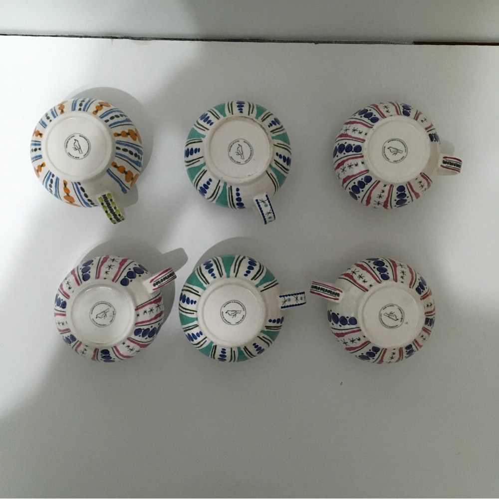 COPY - Anthropologie Hand a painted Mugs set of 6 - Picture 5 of 5